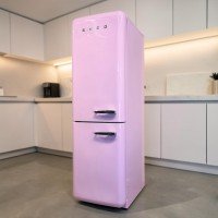 Двокамерний холодильник БУ SMEG FAB 32 LPK 5 (Рожевий)