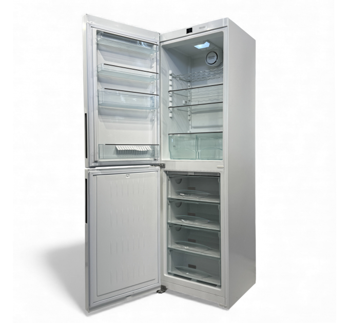 Двокамерний холодильник KFN 29042 (Біле скло)