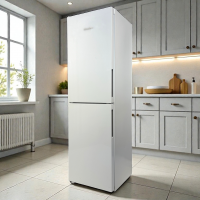 Двокамерний холодильник БУ KFN 29042 (Біле скло)