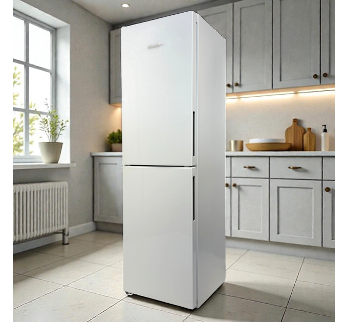 Двокамерний холодильник KFN 29042 (Біле скло)