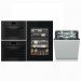 Комплект для кухні в чорному кольорі DGM 7640, DGC 7640, KWT 6422, G 7360