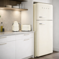 Комплект для кухні в бежевому кольорі від SMEG FAB 30 RCR 5 чайник, тостер