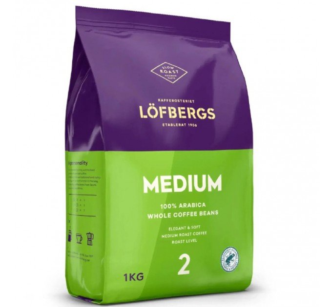 Кава в зернах Lofbergs Medium Roast 1кг Кава в зернах Lofbergs Medium Roast 1кг
