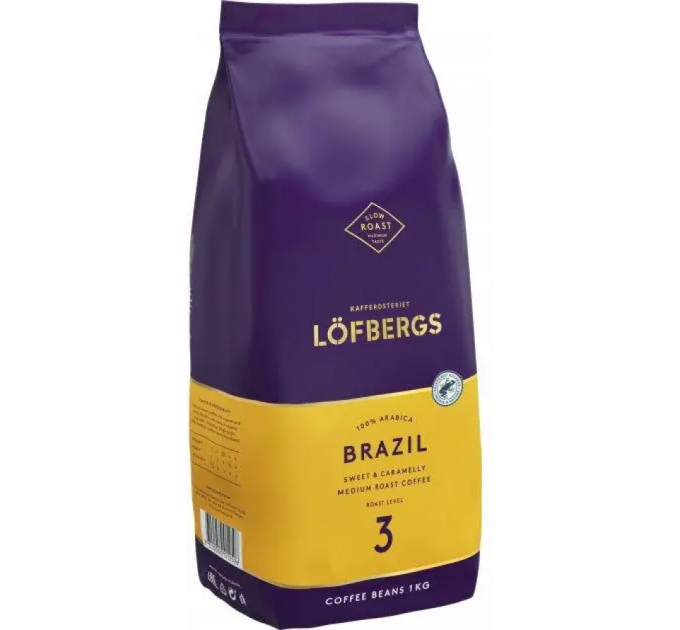 Кава в зернах Lofbergs Brazil 1кг Кава в зернах Lofbergs Brazil 1кг